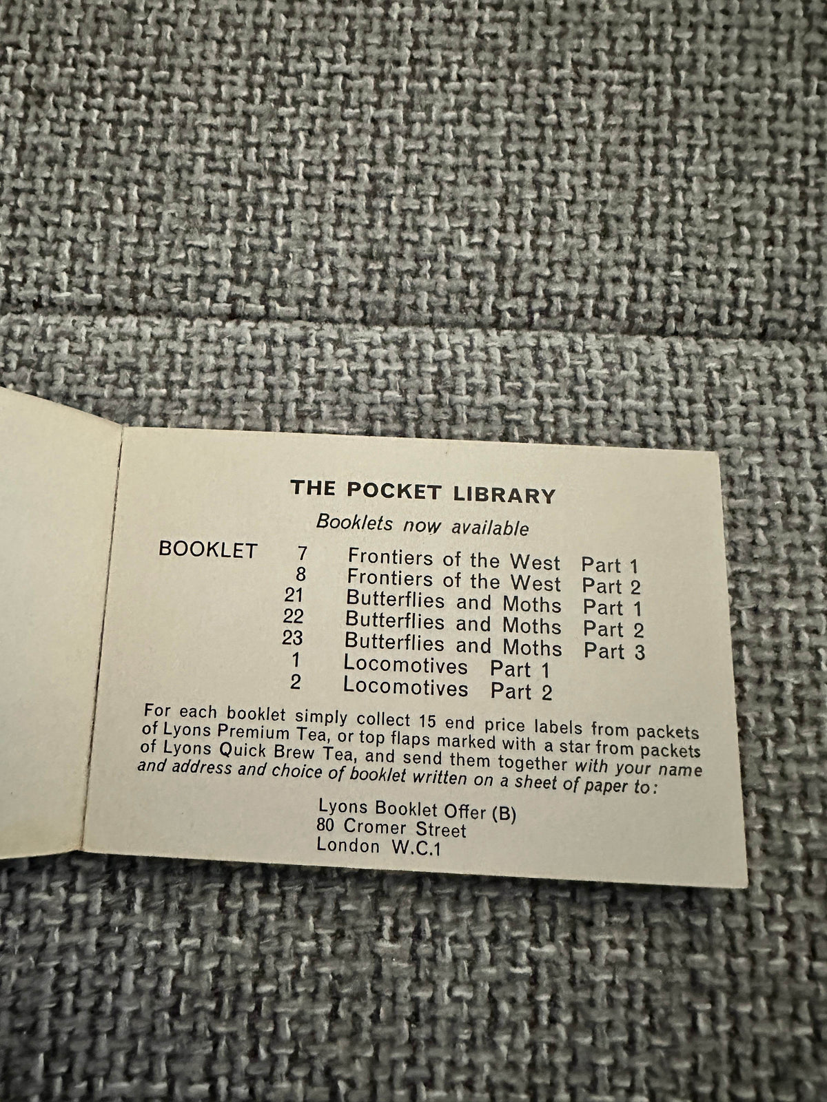1960’s Butterflies & Moths(Part 3) Pocket Library No23 - Maxwell Knight - Honeyburn Books (UK)