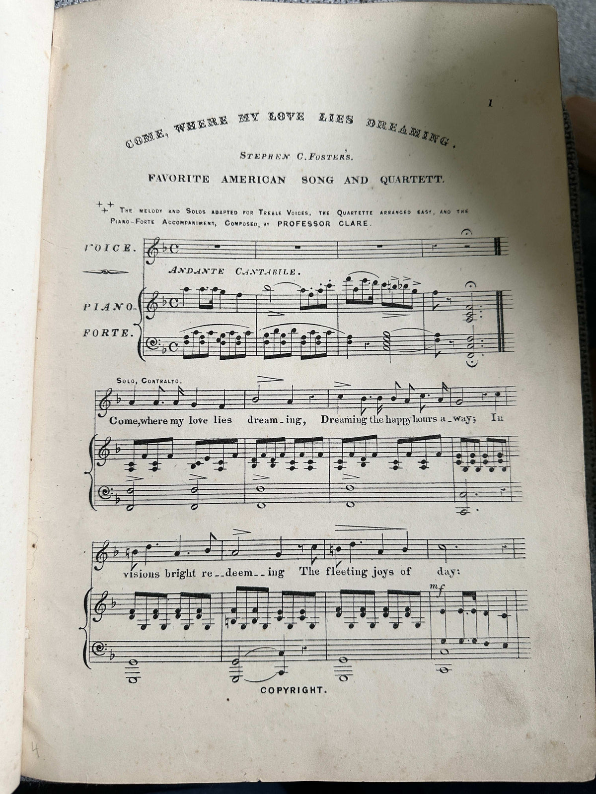 1858 Professor Clare’s Favourite Editions of American Ballads Sung By Christy’s Minstrels (Holdernesse & Co Publishers) - Honeyburn Books (UK)