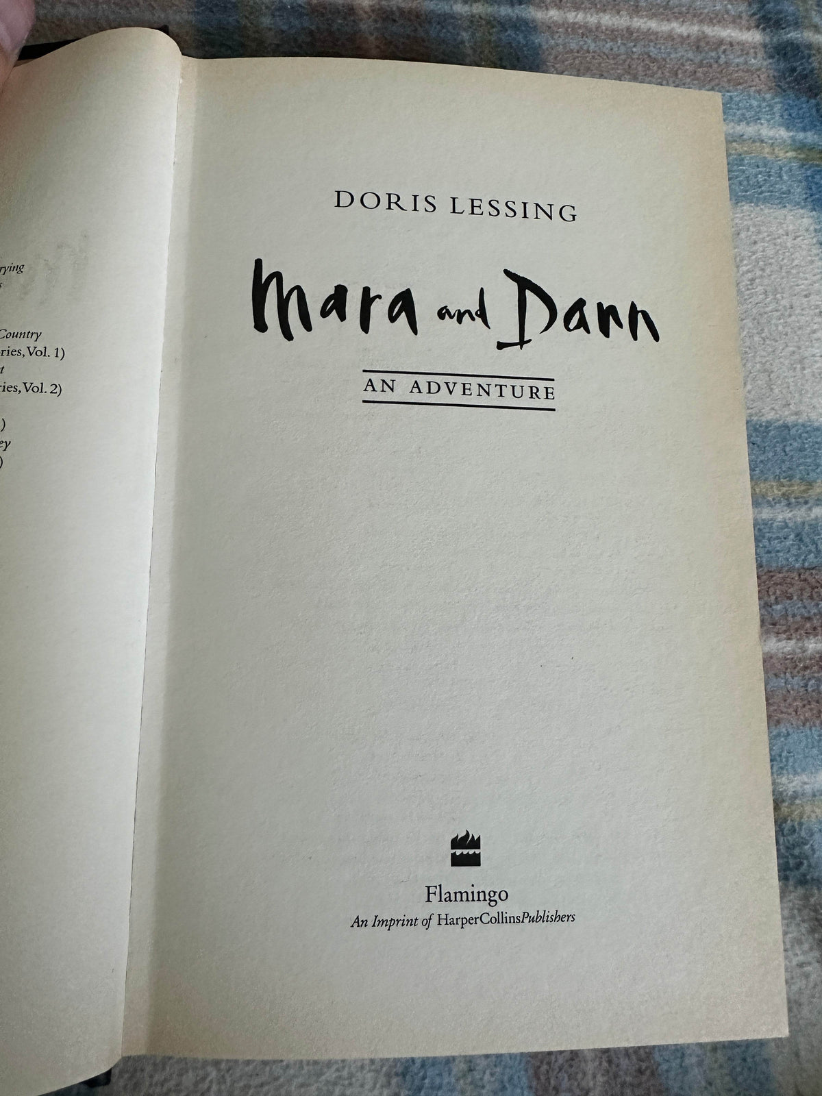 1999*1st* Mara & Dann(An Adventure) - Doris Lessing(Flamingo Pub) - Honeyburn Books (UK)