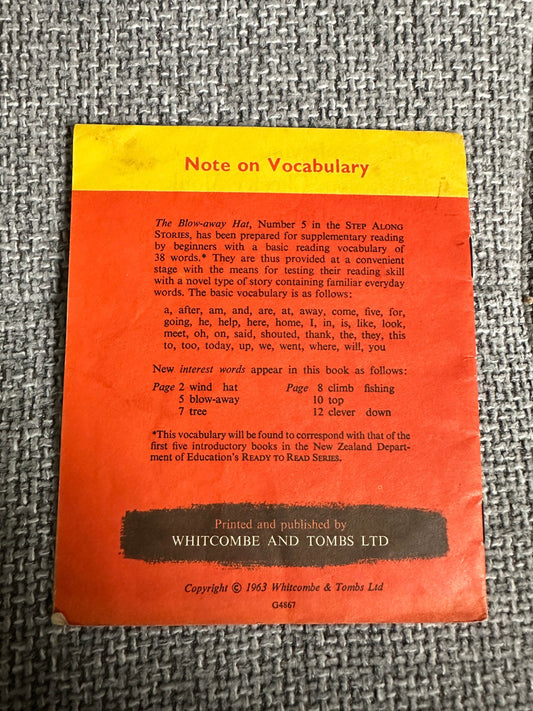 1963 Step Along Stories No5 The Blow-Away Hat - Whitcombe & Tombs Ltd - Honeyburn Books (UK)