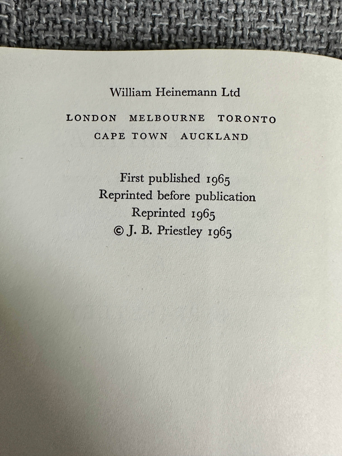 1965 Lost Empires - J. B. Priestley(William Heinemann) - Honeyburn Books (UK)