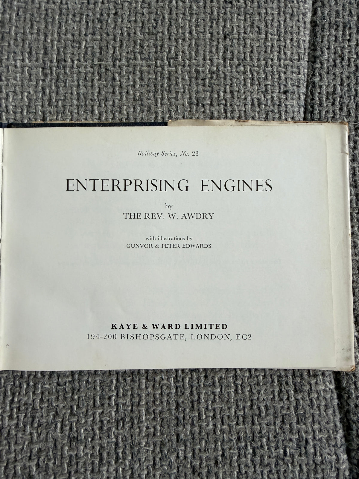 1968*1st* Enterprising Engines - The Rev. W. Awdry (Gunvor & Peter Edwards illust) Kaye & Ward Ltd