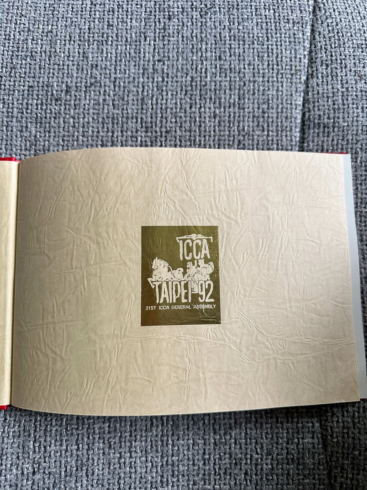 1990*1st* 31st ICCA General Assembly Taipei Host Committee, Republic of China 🇨🇳 - Honeyburn Books (UK)