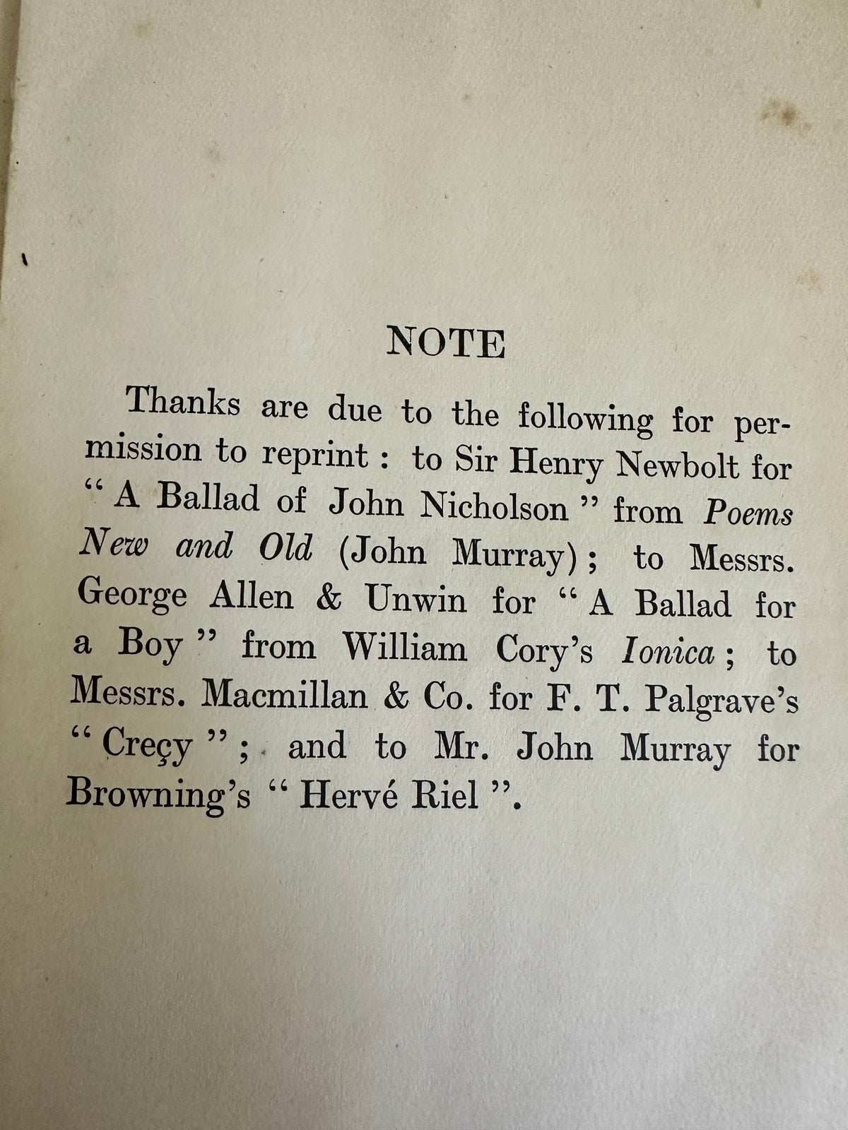 1921 Tales In Rhyme - V. H. Collins(Humphrey Milford Pub) - Honeyburn Books (UK)