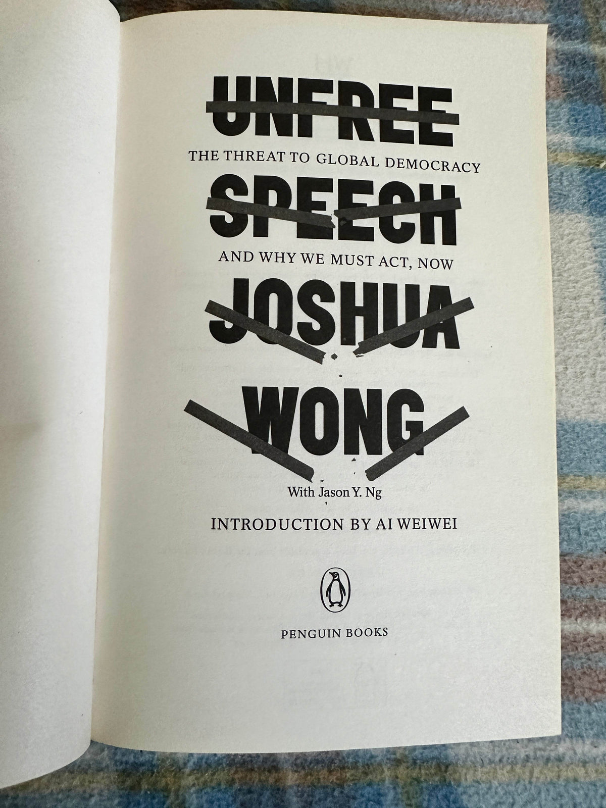 2020 Unfree Speech - Joshua Wong(Penguin) - Honeyburn Books (UK)