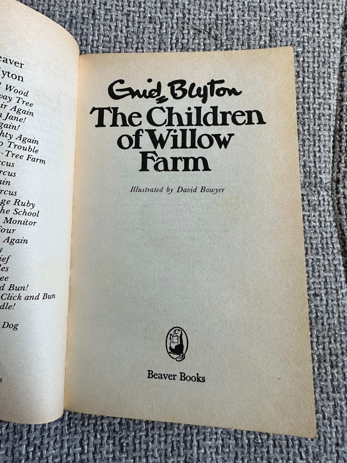 1988 The Children Of Willow Farm - Enid Blyton (David Bowyer Illust) Beaver Books - Honeyburn Books (UK)