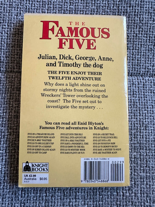 1992 Famous Five Five Go Down To The Sea - Enid Blyton(Knight Books Hodder & Stoughton) - Honeyburn Books (UK)