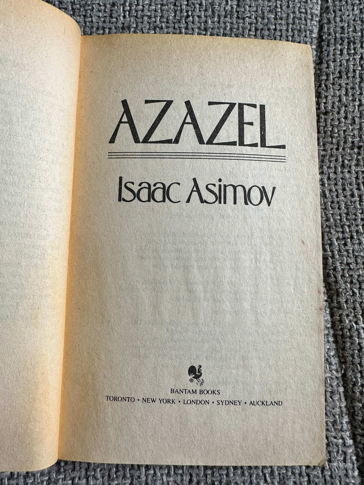 1991 Azazel - Isaac Asimov (Bantam Books) - Honeyburn Books (UK)