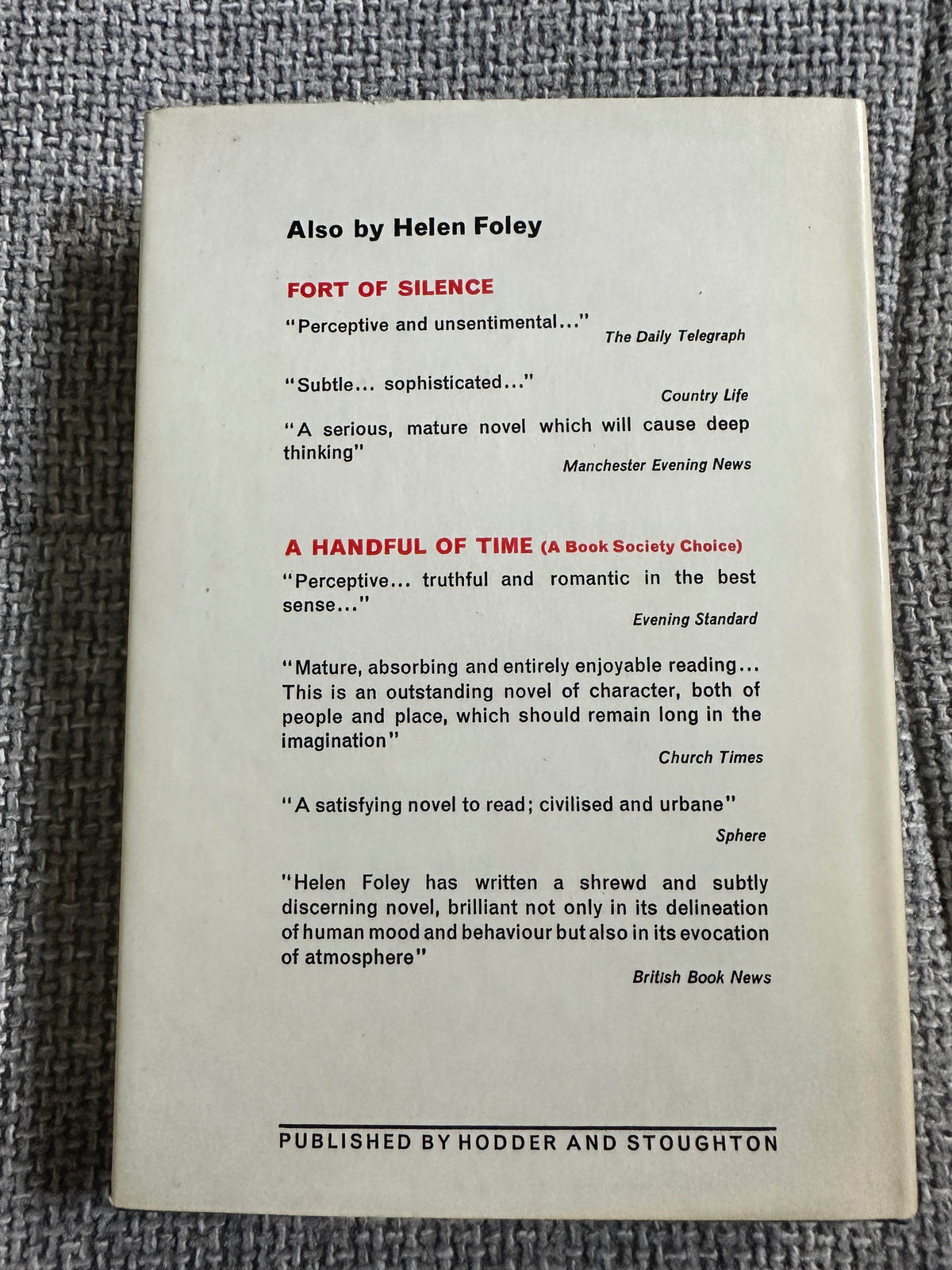 1965*1st* The Grand-Daughter - Helen Foley(Hodder & Stoughton) - Honeyburn Books (UK)