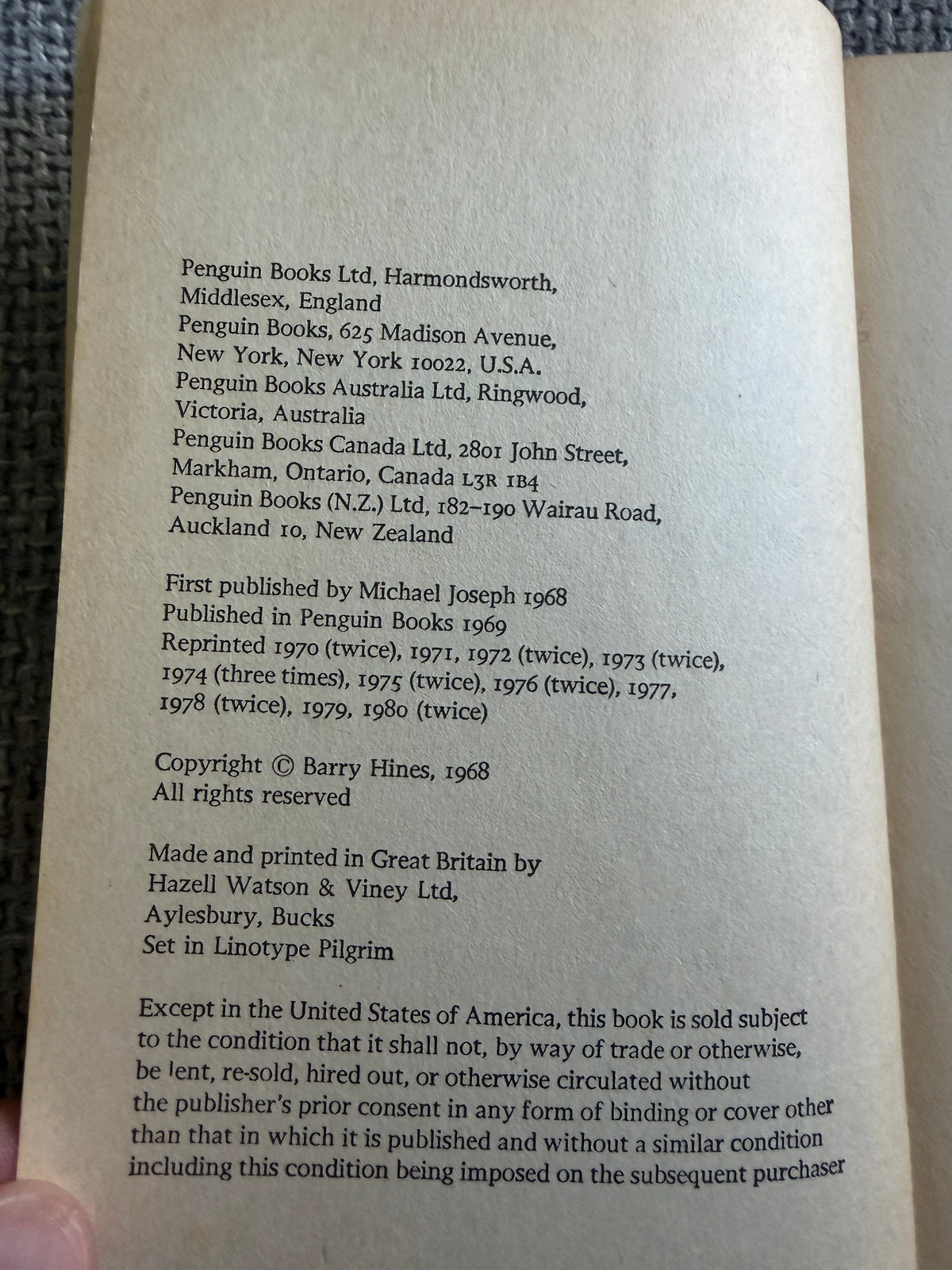 1980 Kes - Barry Hines (Penguin Book)