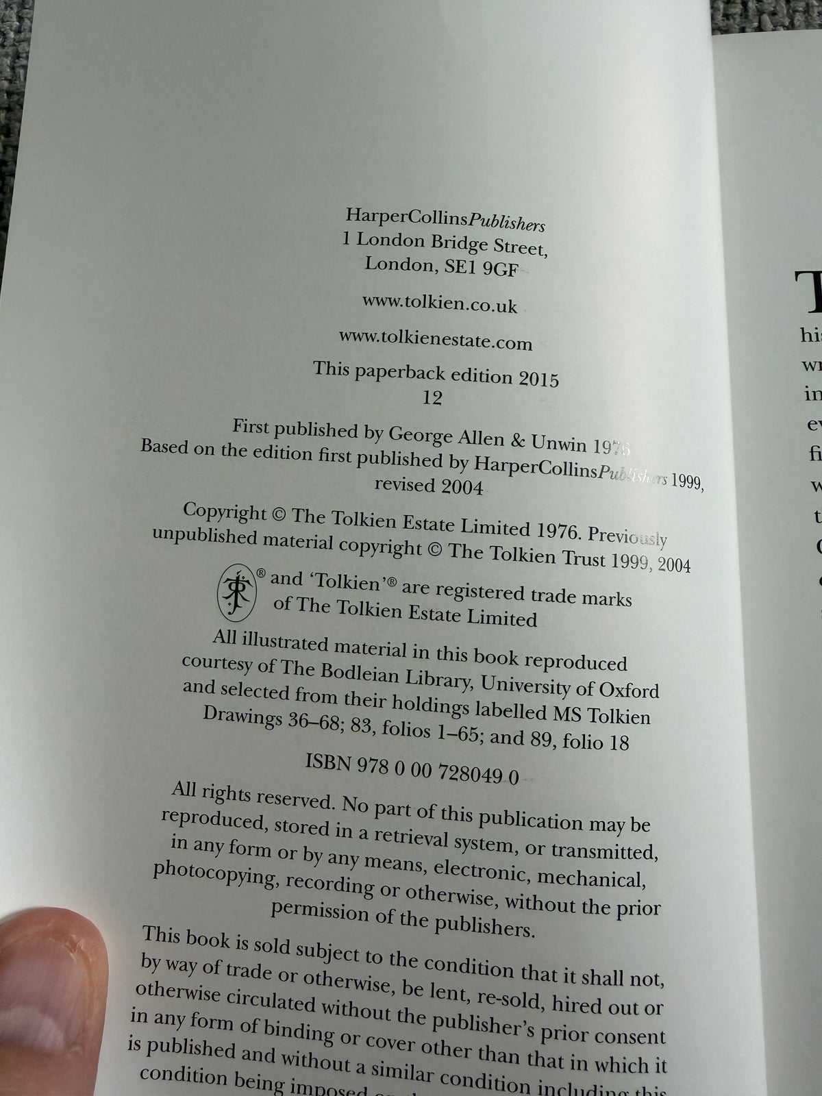 2015 J. R. R. Tolkien Letters From Father Christmas Edited By Baillie Tolkien (HarperCollins)