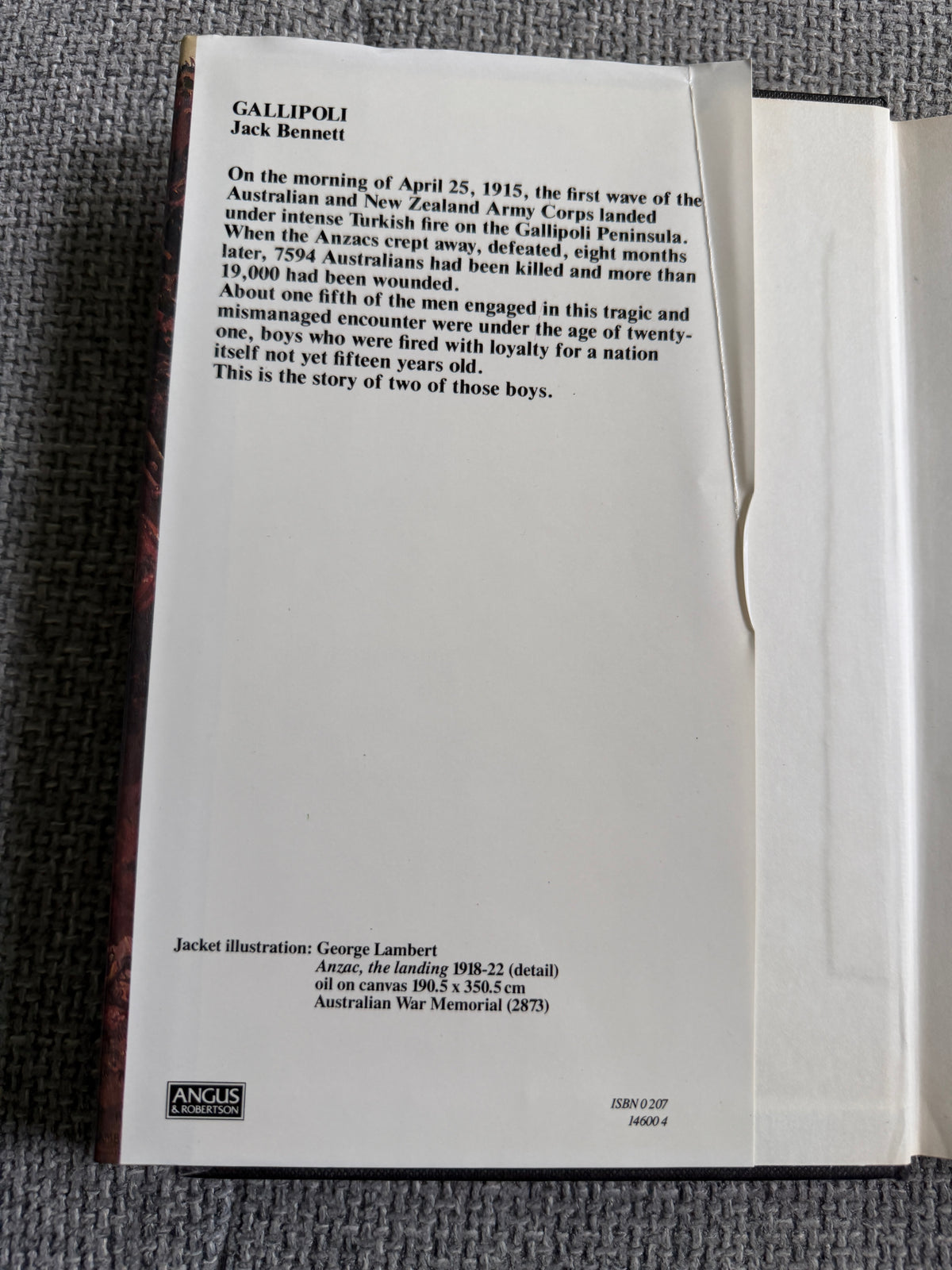 1990 Gallipoli - Jack Bennett (Angus & Robertson)