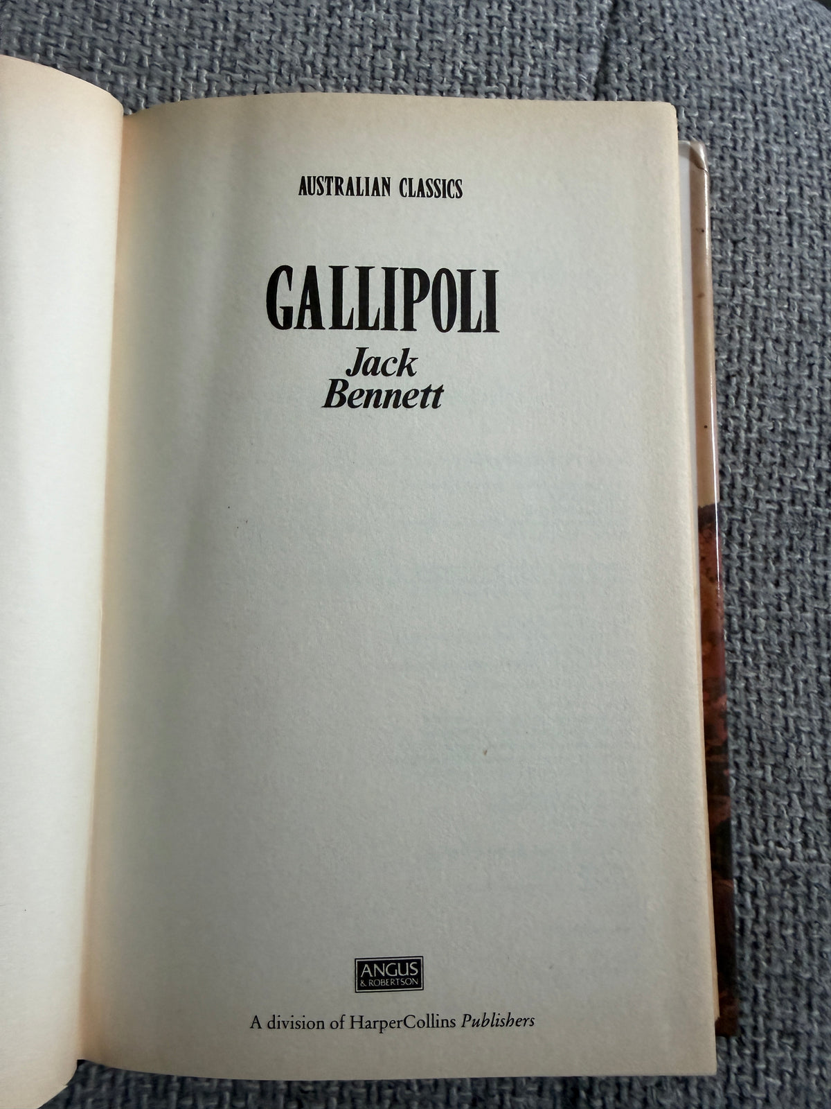 1990 Gallipoli - Jack Bennett (Angus & Robertson)
