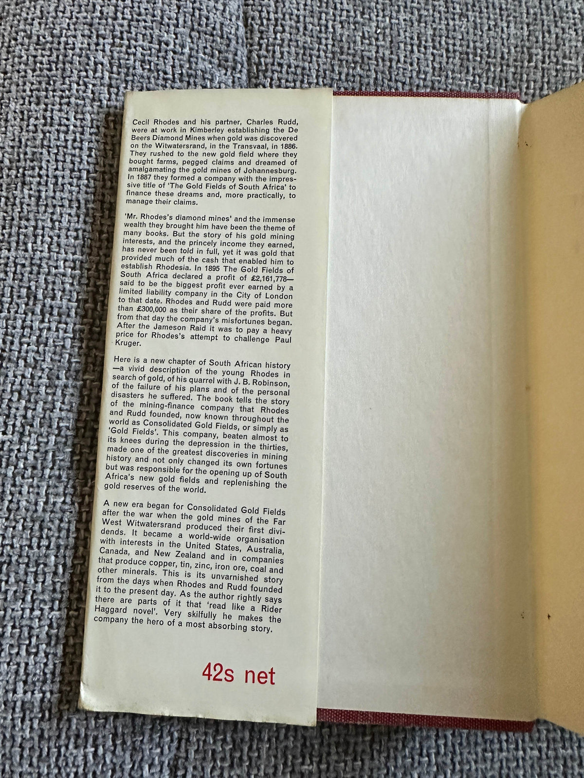 1967*1st* Gold Paved The Way - A. P. Cartwright(MacMillan) - Honeyburn Books (UK)