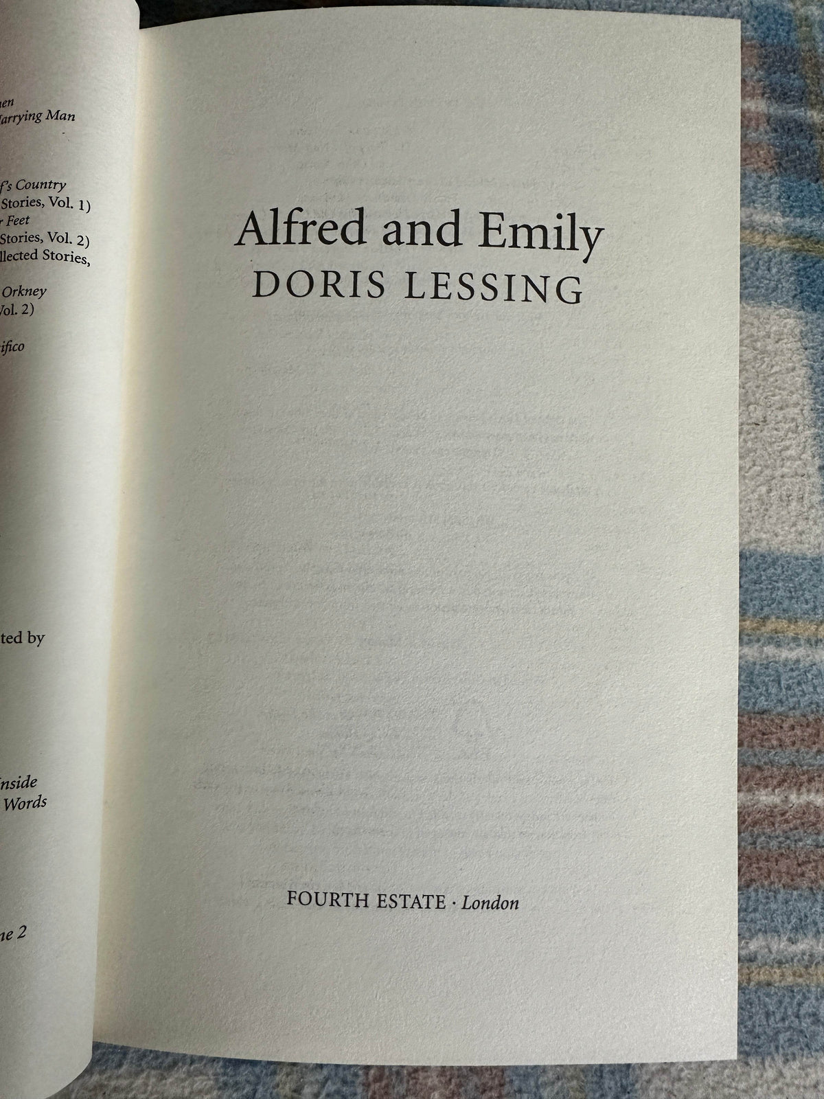 2008*1st* Alfred & Emily - Doris Lessing(Fourth Estate Pub) - Honeyburn Books (UK)