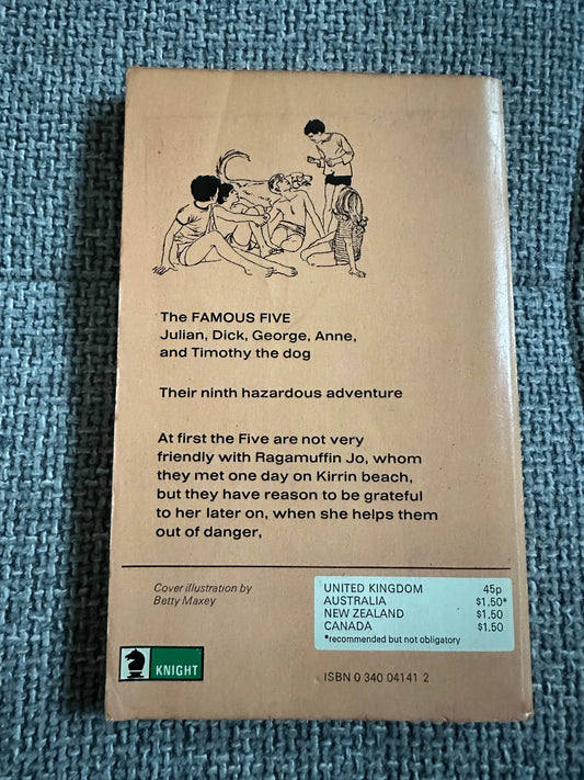 1976 Five Fall Into Adventure - Enid Blyton(Betty Maxey Illust)Knight Books - Honeyburn Books (UK)