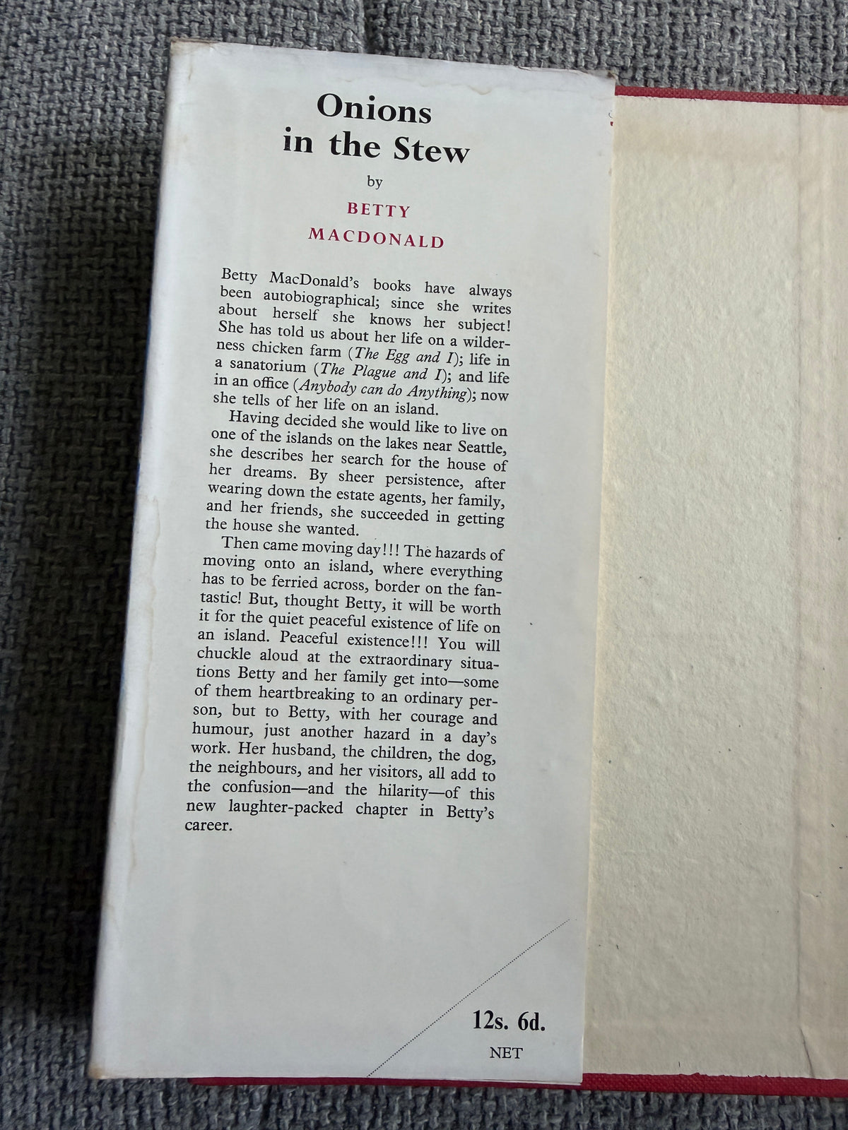1955*1st* Onions In The Stew - Betty MacDonald (Hammond, Hammond & Co)