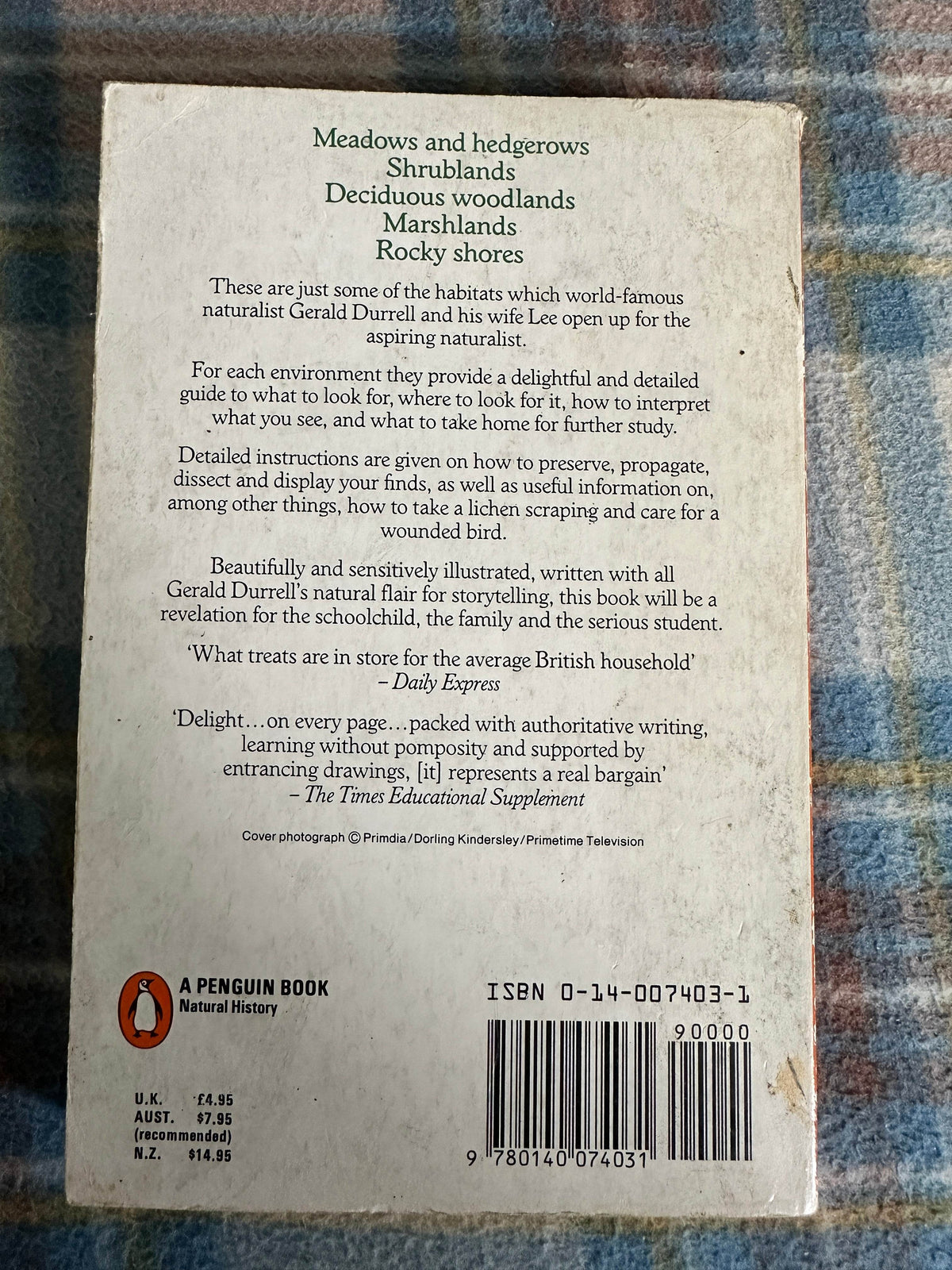 1985 The Amateur Naturlist - Gerald Durrell with Lee Durrell(Penguin) - Honeyburn Books (UK)
