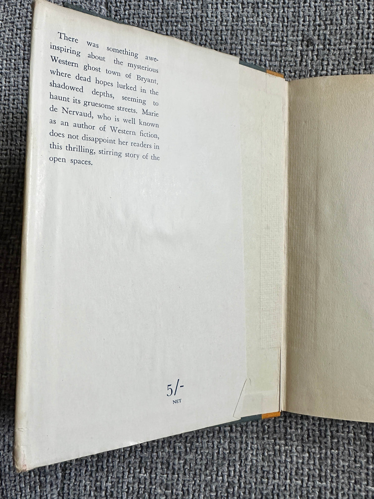 1947*1st* Ghost Town - Marie De Nervaud(The Worlds Work(1913)Ltd) - Honeyburn Books (UK)