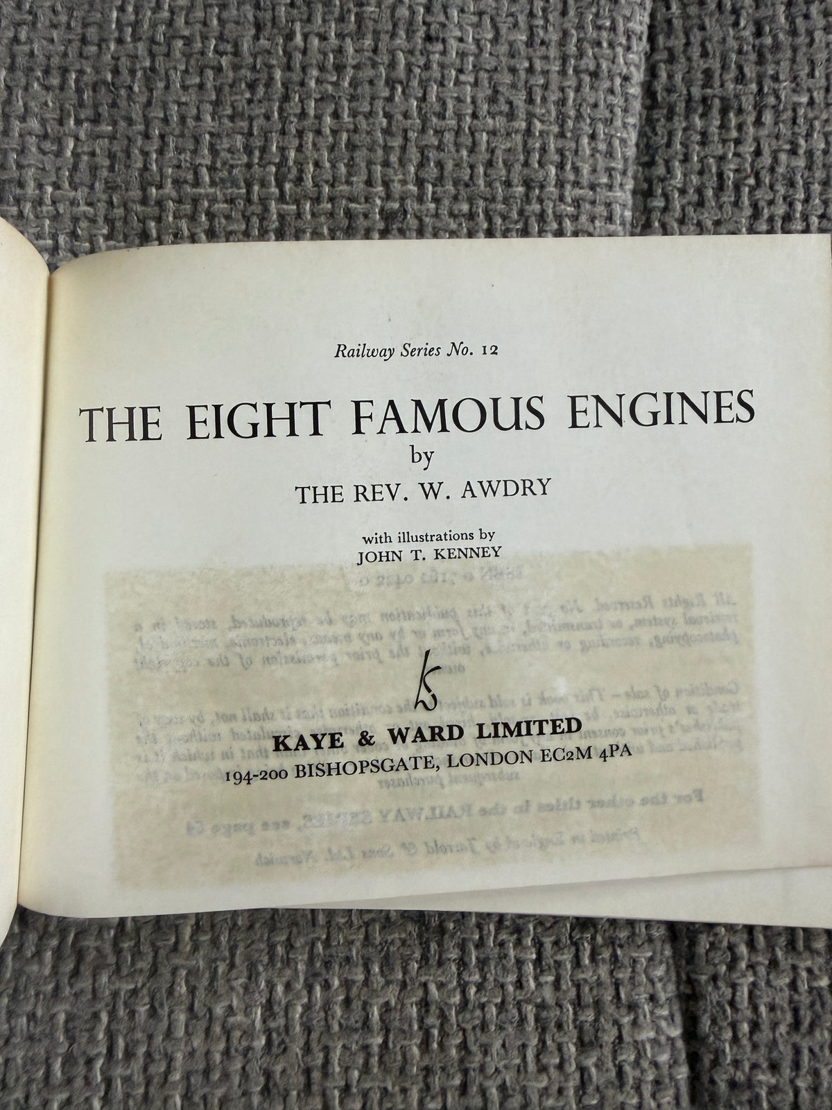 1971 The Eight Famous Engines(No.12) The Rev W. Awdry (John T. Kenney illust) Kaye & Ward Ltd)