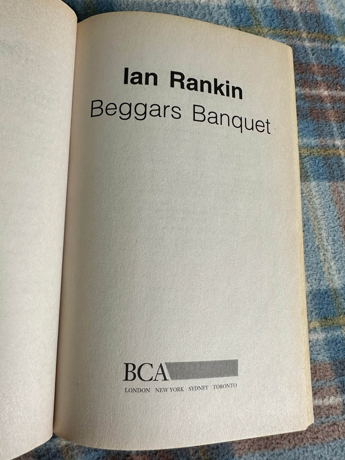 2002 Beggars Banquet - Ian Rankin(BCA) - Honeyburn Books (UK)
