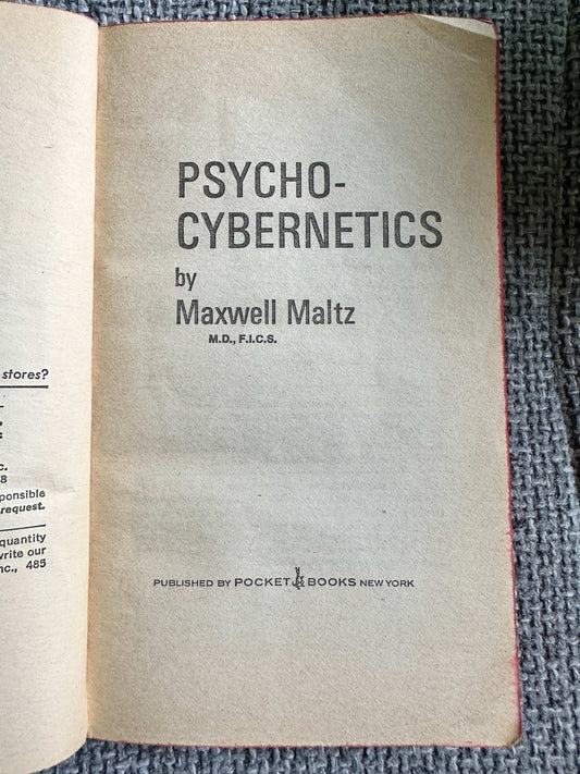 1974 Psycho Cybernetics - Maxwell Maltz (Pocket Books New York) - Honeyburn Books (UK)