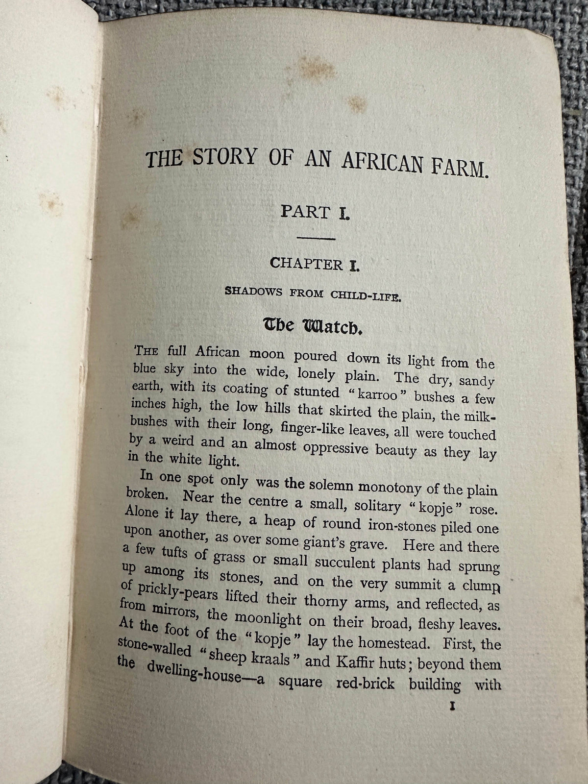 1883 The Story Of An African Farm - Olive Schriener(Hutchinson & Co ) - Honeyburn Books (UK)