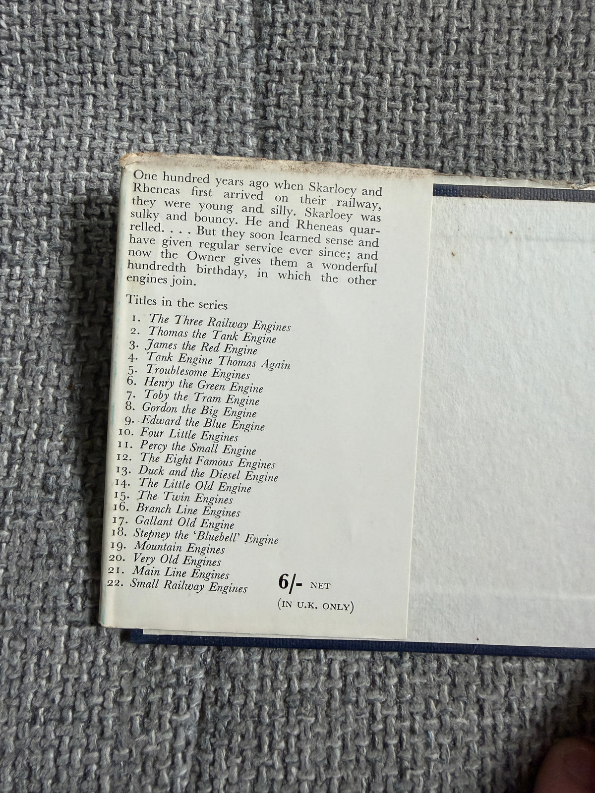1968 Very Old Engines(No20) The Rev W. Awdry (Gunvor & Peter Edwards illust) Kaye & Ward Ltd