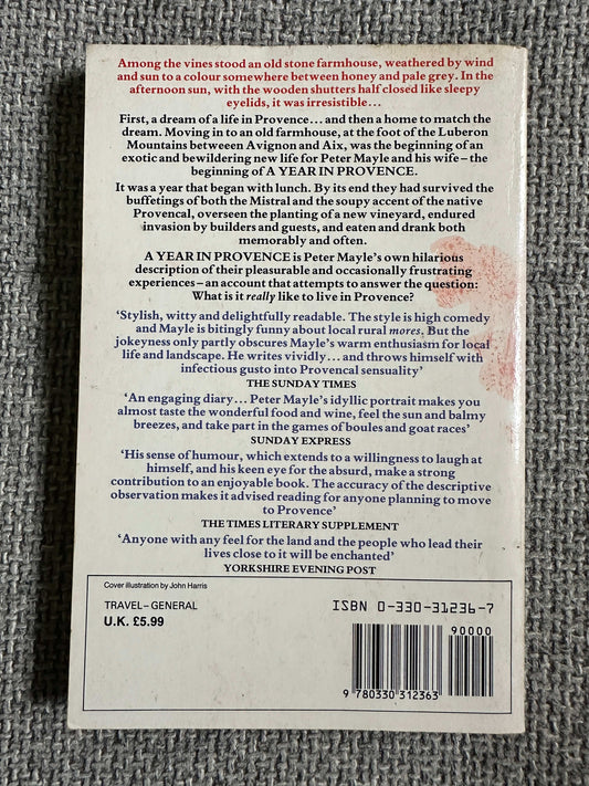 1990 A Year In Provence - Peter Mayle (Pan Books)