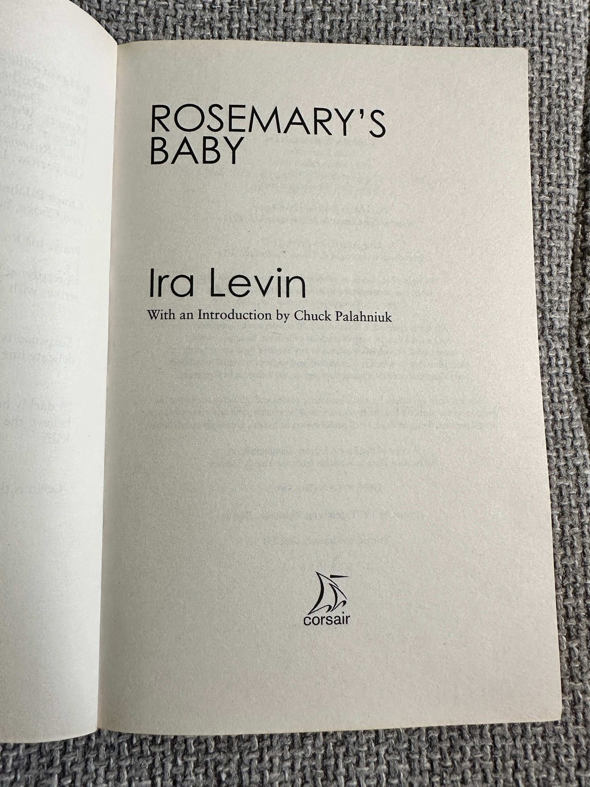 2011 Rosemary’s Baby - Ira Levin (Intro by Chuck Palahniuk) Corsair