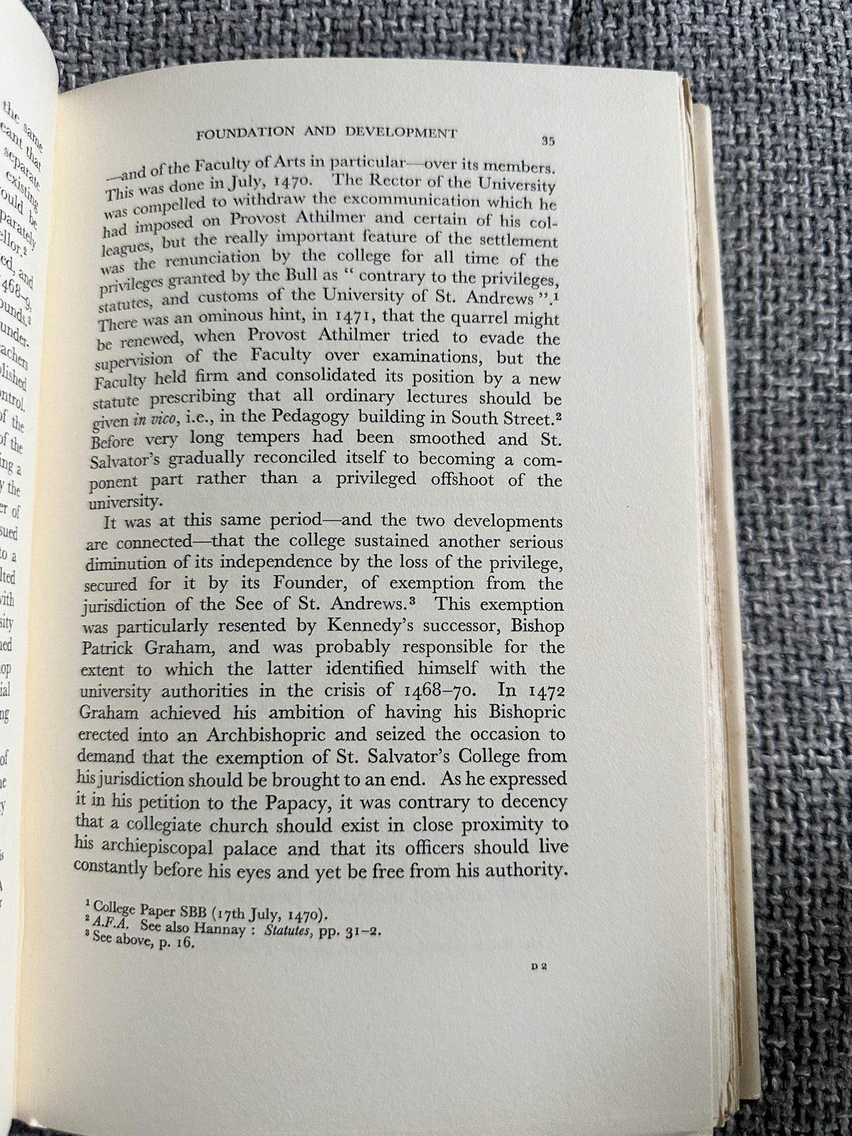 1950*1st* The College Of St. Salvator Its Foundation & Development Including A Selection Of Documents - Ronald G. Cant (Oliver & Boyd Publisher) - Honeyburn Books (UK)