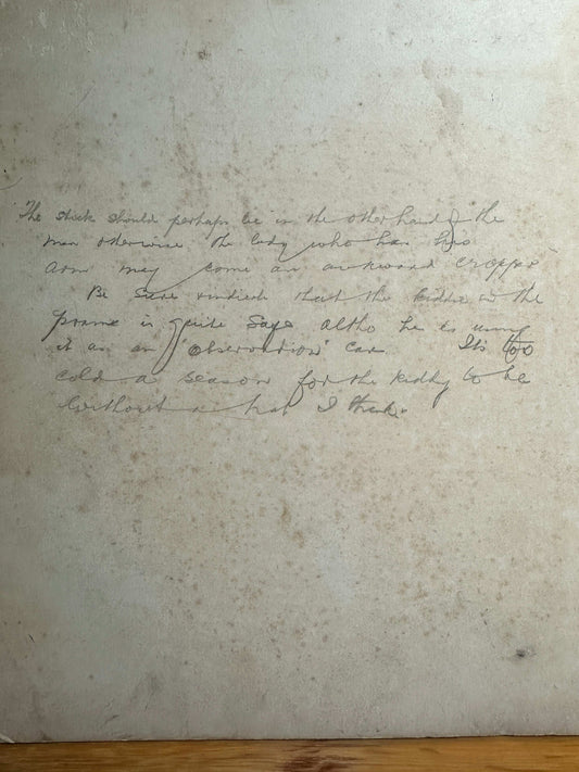 1920’s Original Artwork By Molly Benatar Pen & Ink on board signed by the artist. Pencil notes and on rear suggestions by publishers. Very Rare