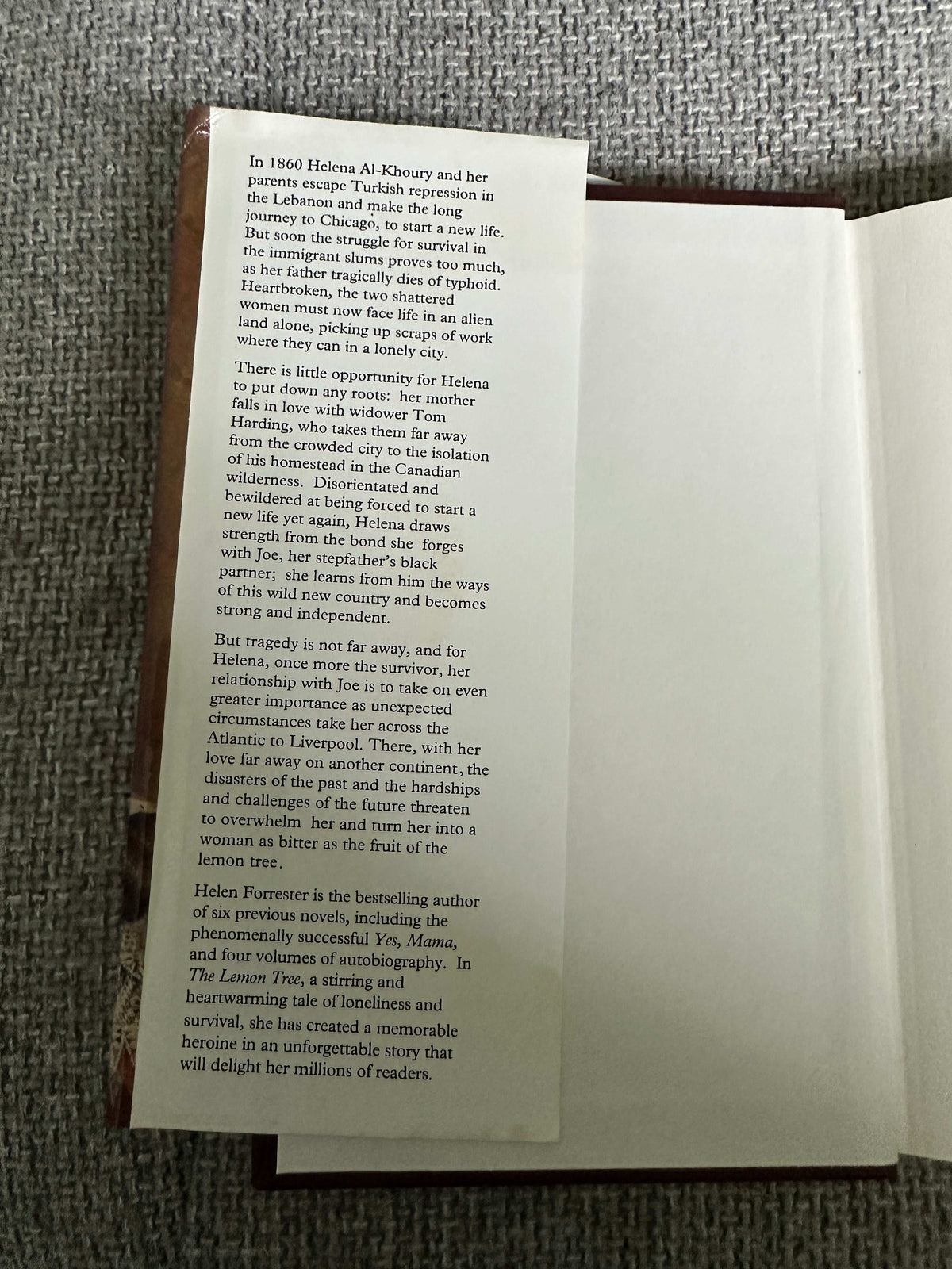 1990 The Lemon Tree - Helen Forrester (Guild Publication)