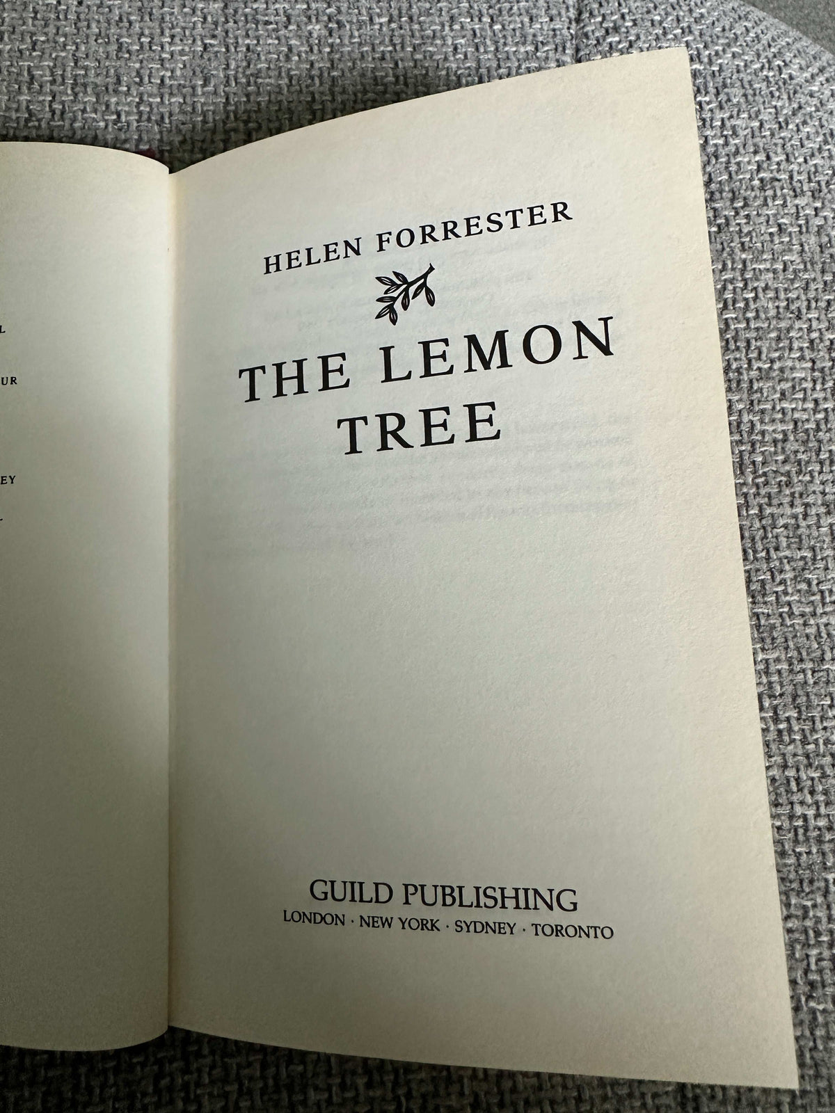 1990 The Lemon Tree - Helen Forrester (Guild Publication)