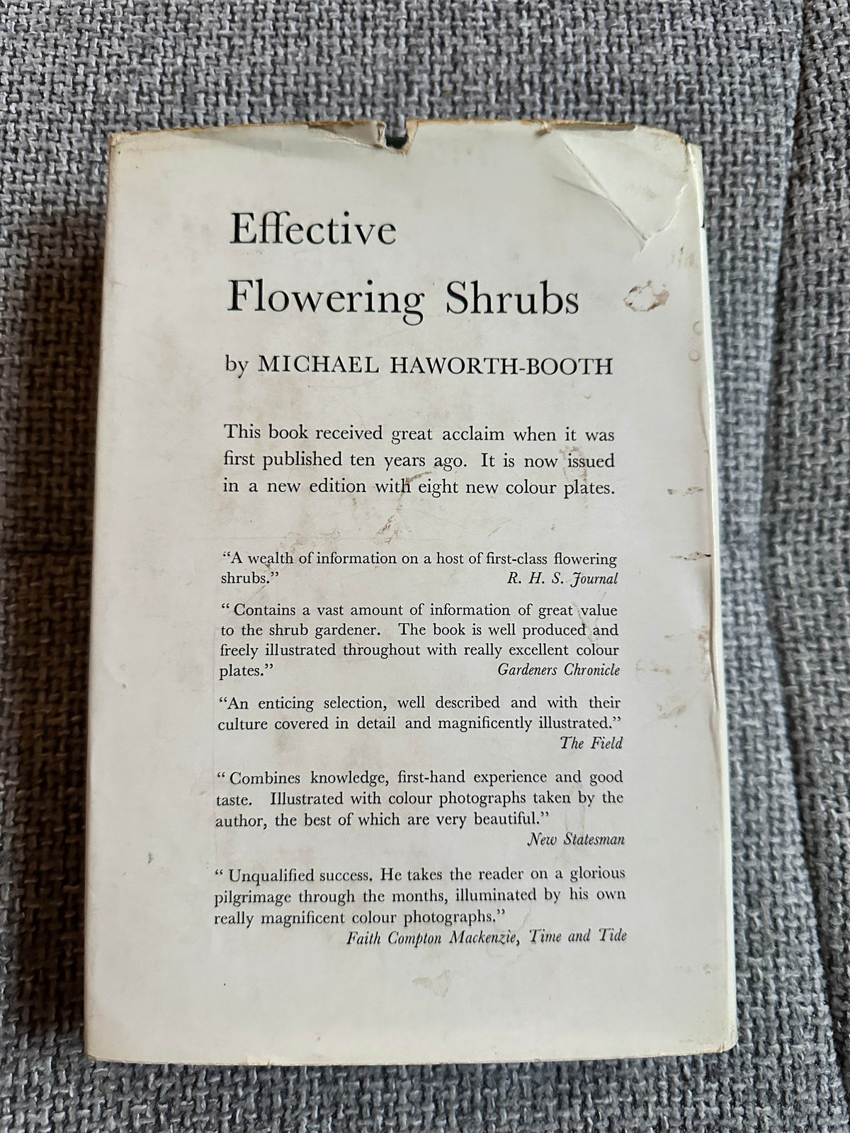 1962 Effective Flowering Shrubs - Michael Haworth-Booth(Collins) - Honeyburn Books (UK)
