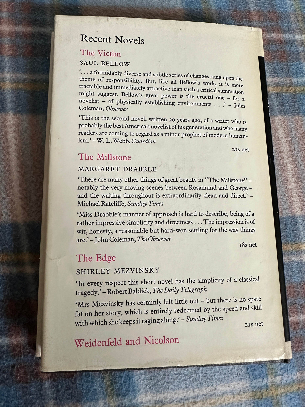 1966*1st* Game In Heaven With Tussy Marx - Piers Paul Read(Weidenfeld and Nicolson) - Honeyburn Books (UK)