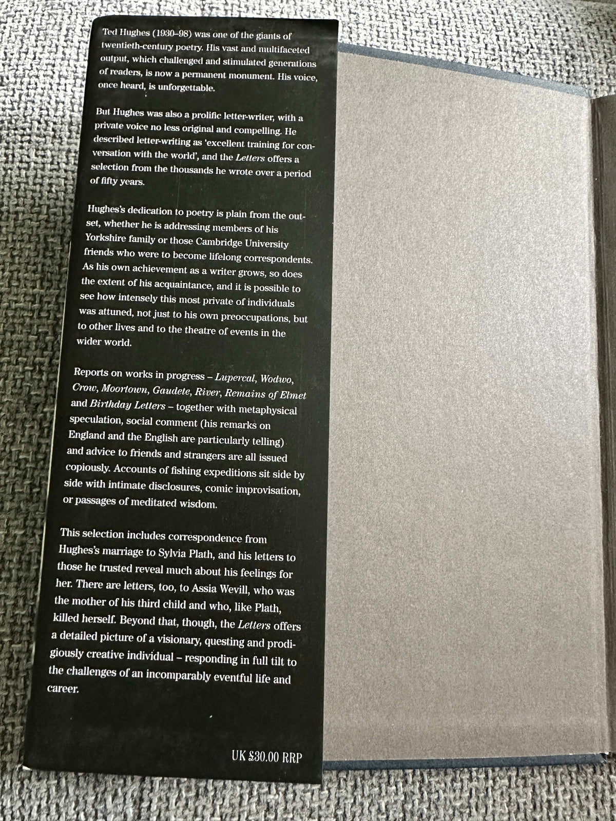 2007 Letters Of Ted Hughes - Christopher Reid (Faber & Faber)
