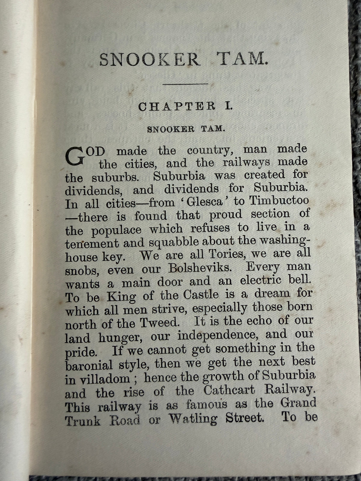1922 Snooker Tam Of The Cathcart Railway - R. W. Campbell (W. & R. Chambers Ltd)