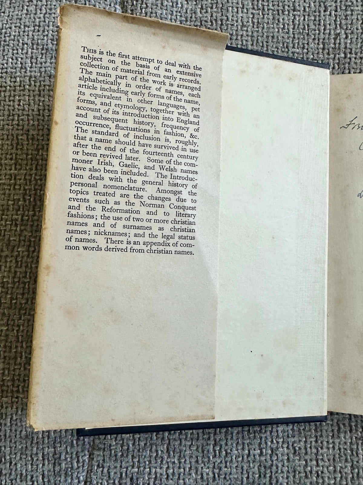 1945*1st* The Oxford Dictionary Of English Christian Names - E. G. Withycombe (Clarendon Press Oxford)