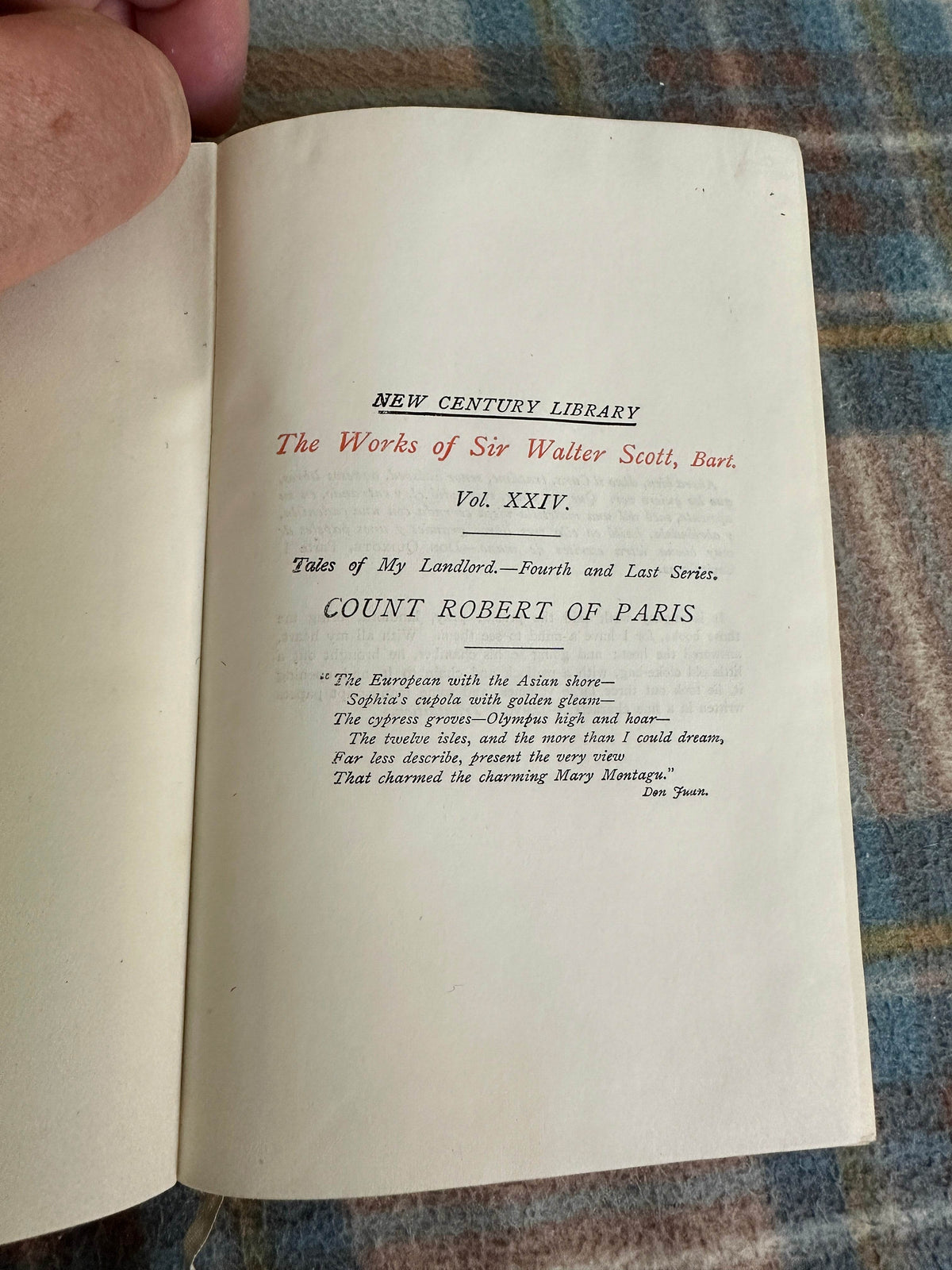 1901 Count Robert Of Paris(New Century Library XXIV) Sir Walter Scott(Thomas Nelson Pub) - Honeyburn Books (UK)