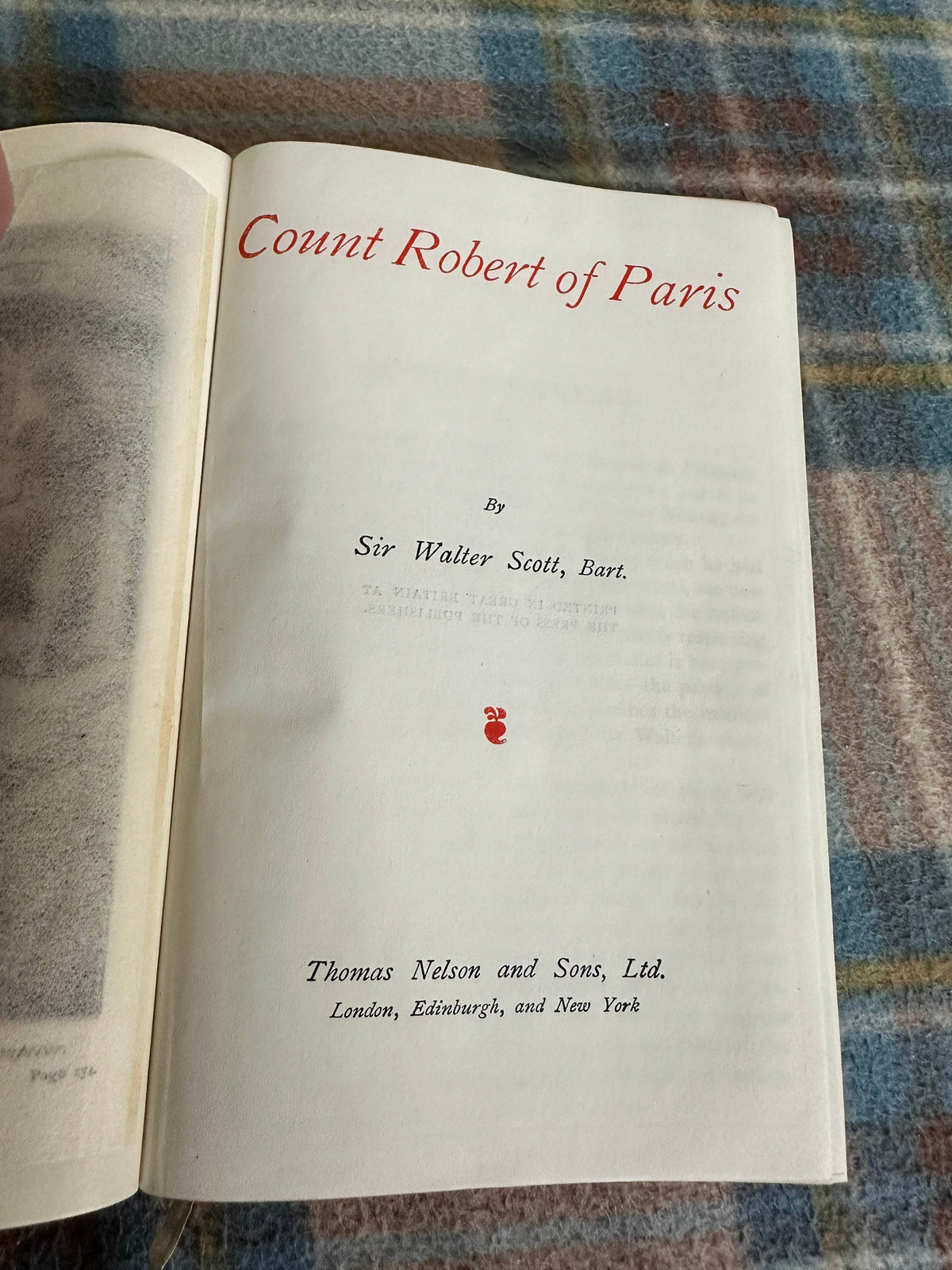 1901 Count Robert Of Paris(New Century Library XXIV) Sir Walter Scott(Thomas Nelson Pub) - Honeyburn Books (UK)