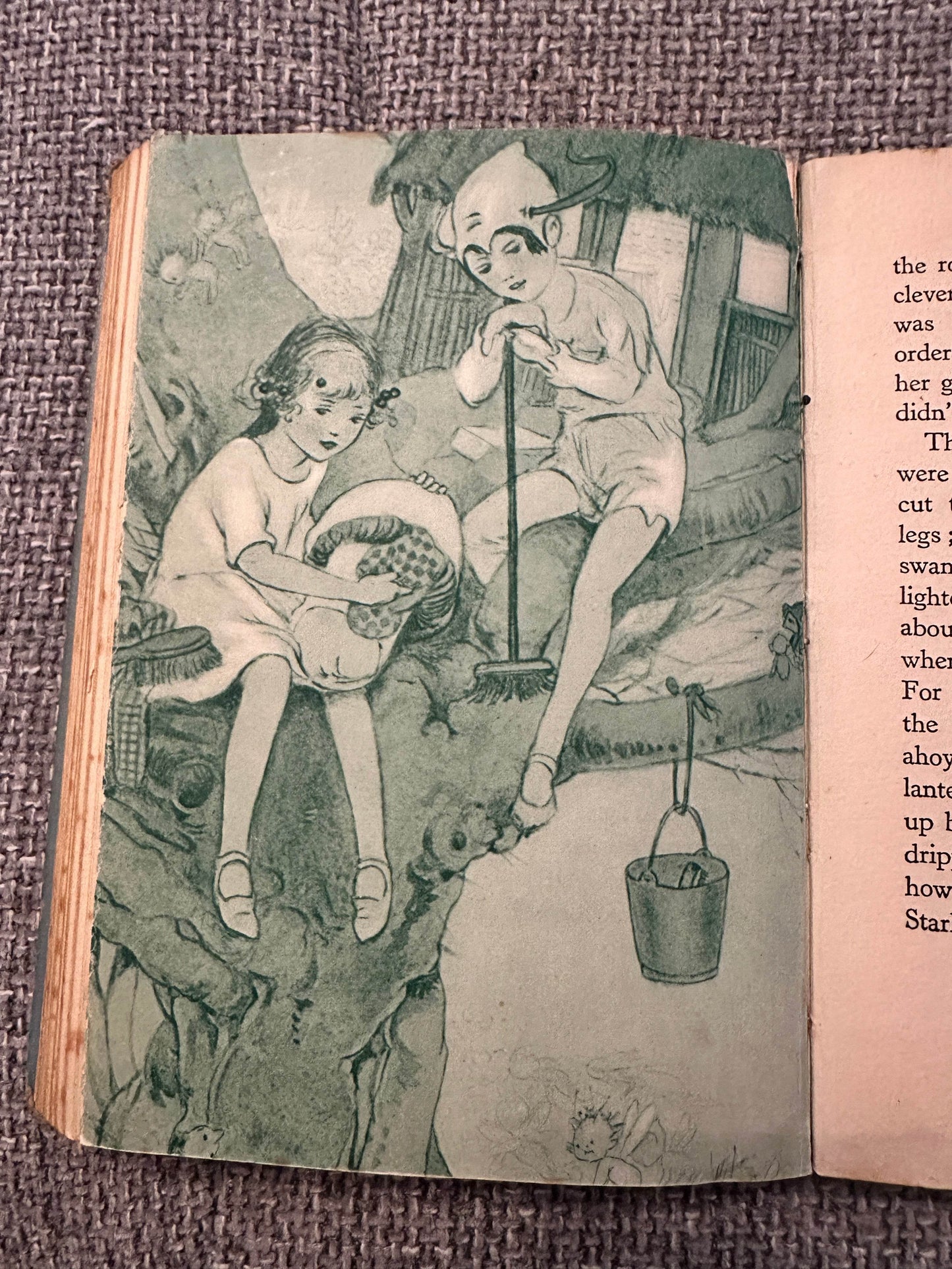 1946 J. M. Barrie’s Peter Pan & Wendy retold by May Byron(Mabel Lucie Attwell Illust)Hodder & Stoughton - Honeyburn Books (UK)