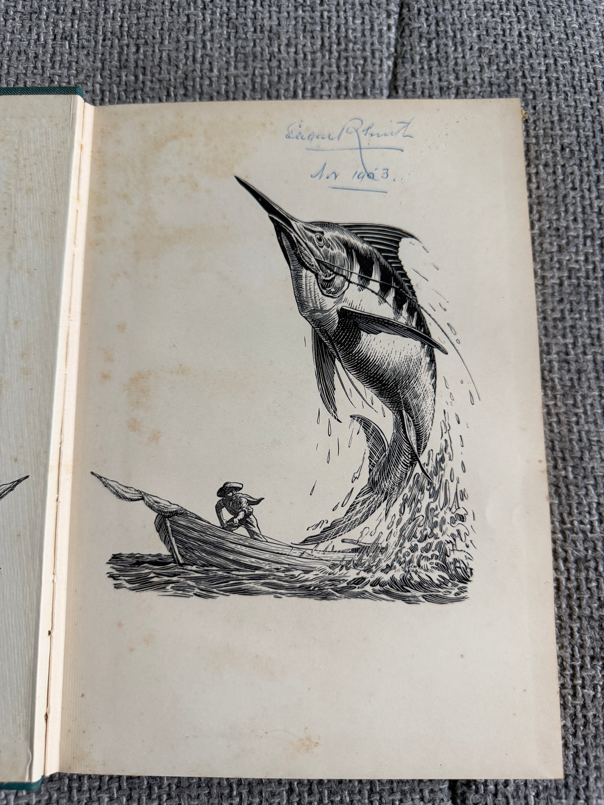 1953*1st* The Old Man & The Sea - Ernest Hemingway (C. F. Tunnicliffe & Raymond Sheppard illustration) Reprint Society.