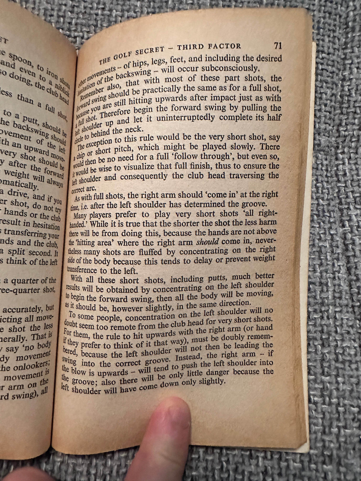 1974*1st* The Golf Secret - Dr. H. A. Murray(Paperfront Publisher) - Honeyburn Books (UK)