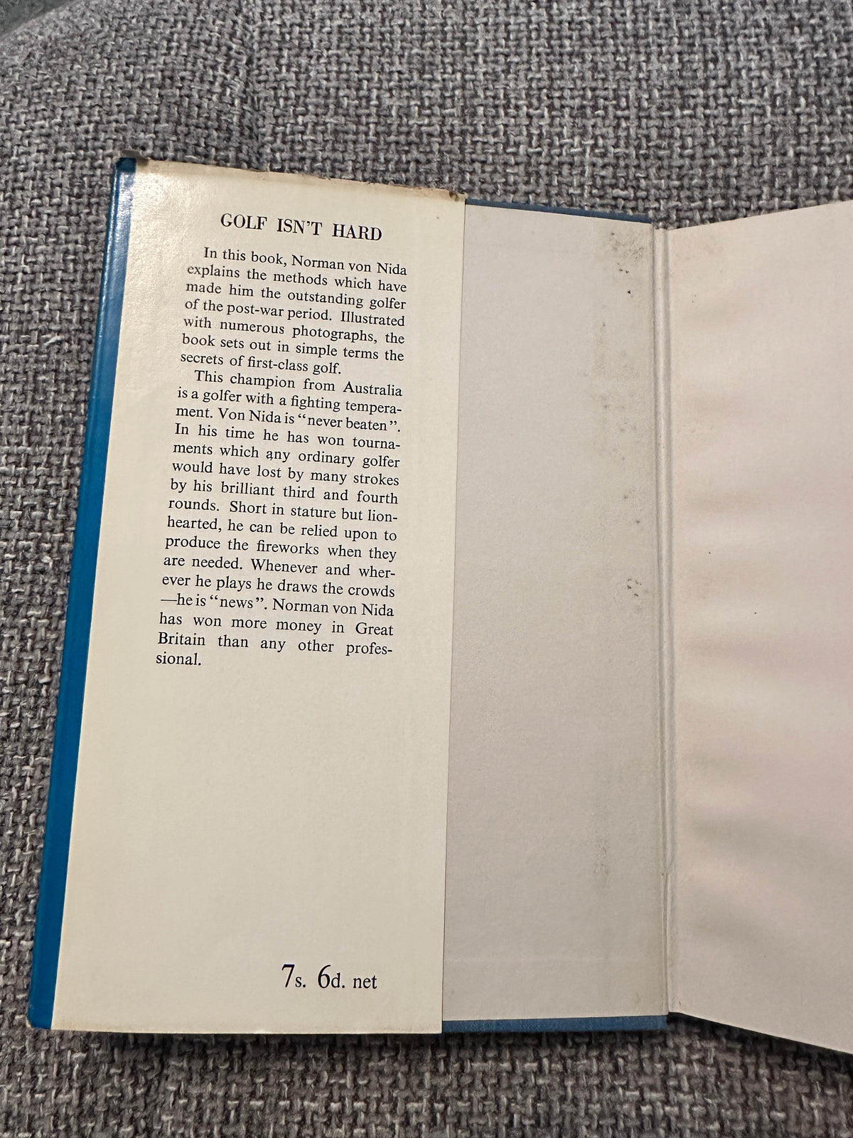 1949*1st* Golf Isn’t Hard - Norman G. Von Nida(Sampson Low Marston & Co. Ltd.) - Honeyburn Books (UK)