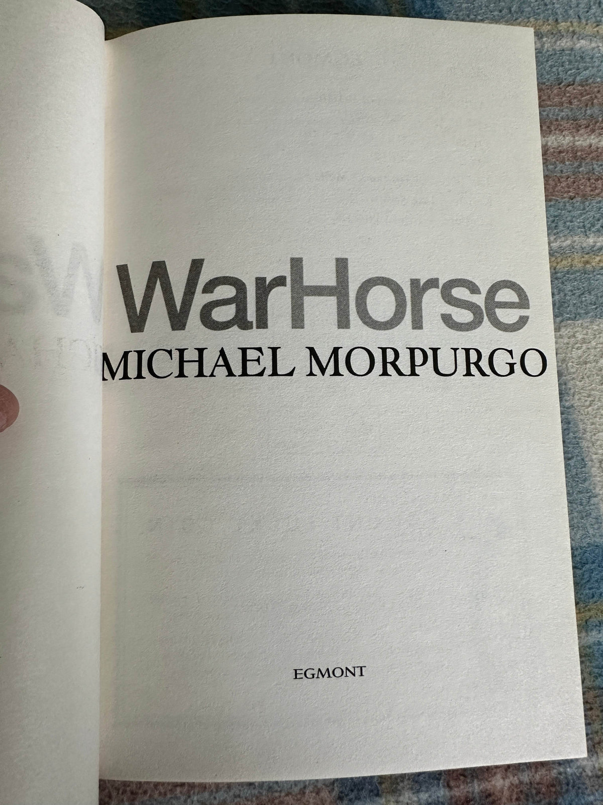2012*1st* War Horse - Michael Morpurgo(Egmont) - Honeyburn Books (UK)