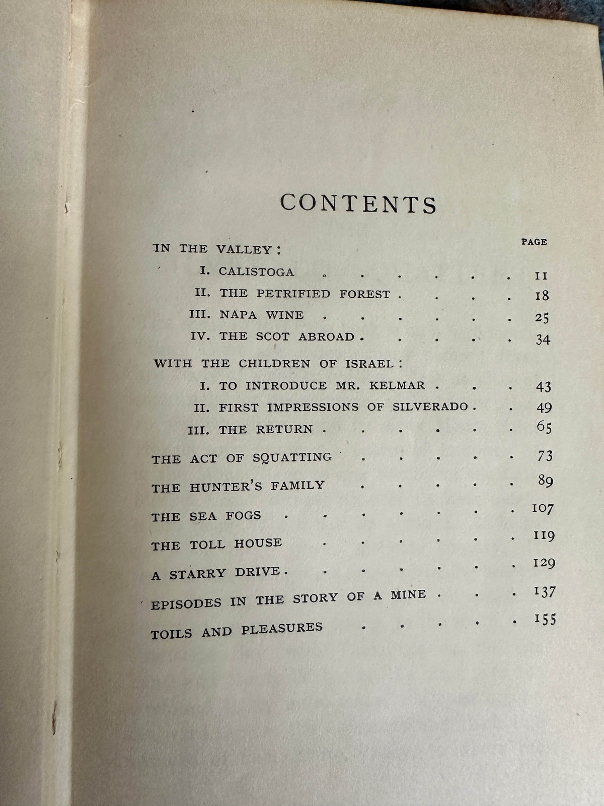 1917 The Silverado Squatters - Robert Louis Stevenson(Chatto & Windus) - Honeyburn Books (UK)