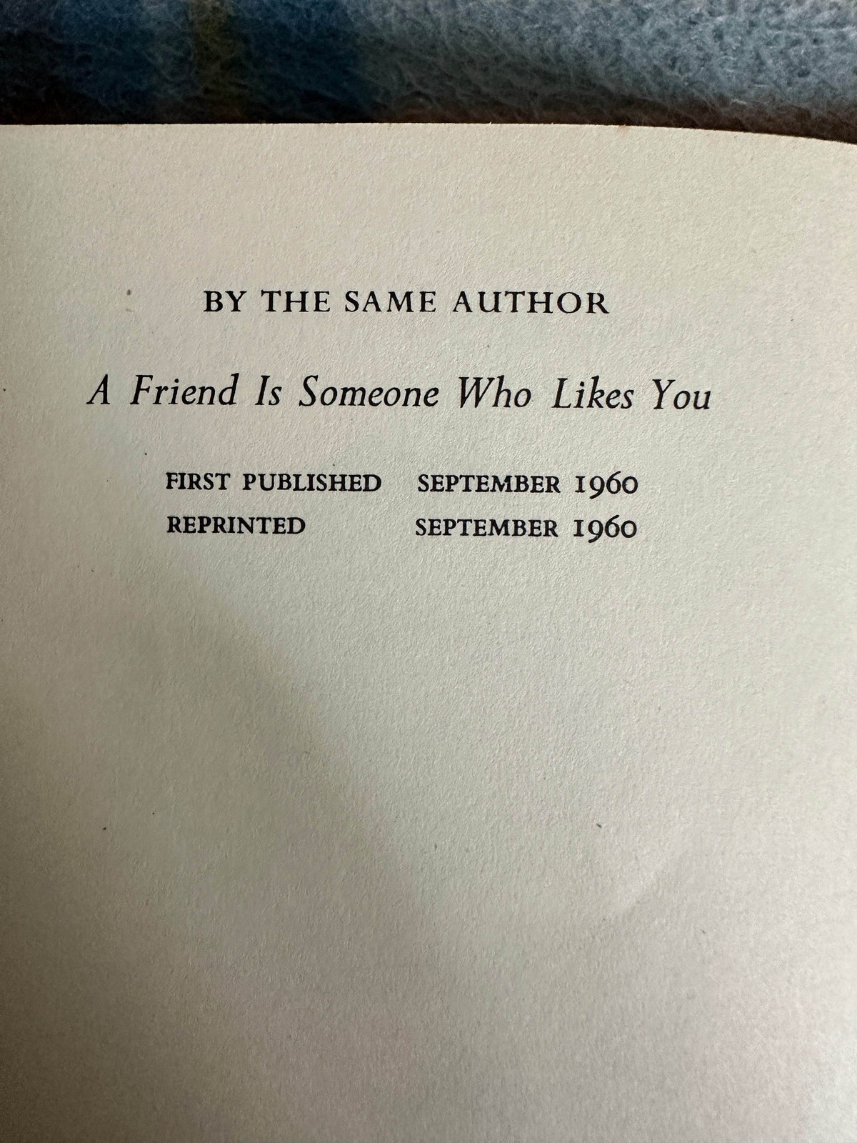 1960 Love Is A Special Way Of Feeling - Joan Walsh Anglund(Collins) - Honeyburn Books (UK)