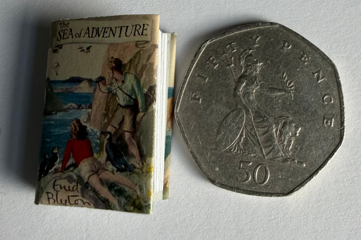 The Sea Of Adventure 1:12 scale 2x3 miniature. Opening book detachable dust jacket