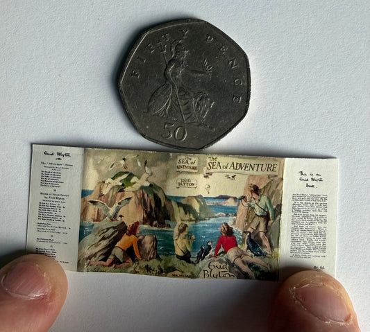 The Sea Of Adventure 1:12 scale 2x3 miniature. Opening book detachable dust jacket